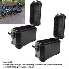 › Motorcycle Side Case Fit Aluminum Alloy 18L Hard Saddlebag Box With Support
