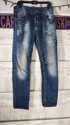 Dsquared2, Vintage Dsquared2 For Juventus @22 Distressed Denim Jeans Cotton Mens Size 32