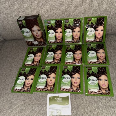 Vatika Henna Hair Colour Henna & Coffee (6x10g) Sachet dark brown