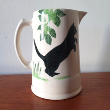 Jane and Stephen Baughan Aston Pottery Cat Jug Pitcher Vase 1/2 Pint