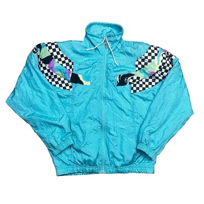 Vintage 80s Sergio Tacchini Nylon Multicolor Windbreaker Tracksuit