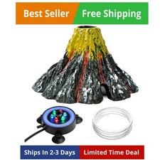 Aquarium Volcano Ornament Kit, Bubbler Decorations for Fish Tank, Aquarium Bu...
