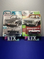 Auto World Muscle Trucks X2 87’ Silverado Fleetside & 83’ Silverado Fleetside