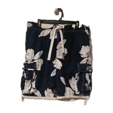 Abercrombie  Fitch Board Shorts Men XL Blue Tugger Floral Cargo Swim Trunks