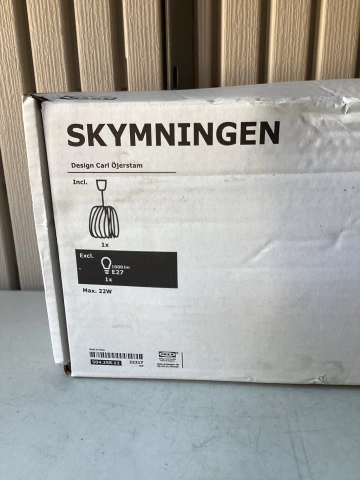 IKEA Skymningen Large Turbine Shape Pendant Ceiling Lamp -  42cm - New - Image 2 of 4