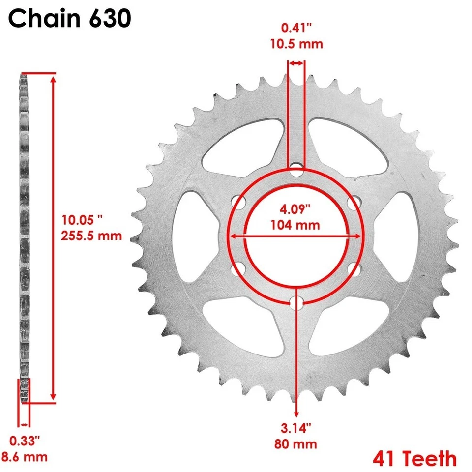 Kit de cadena de transmisión y piñones de junta tórica para Kawasaki KZ1000P KZ1000J KZ1000R 1981-01 Foto 3 de 4