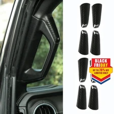 Carbon Fiber A&B Pillar Grab Handles Trim for Jeep Wrangler JL JT 18+Accessories
