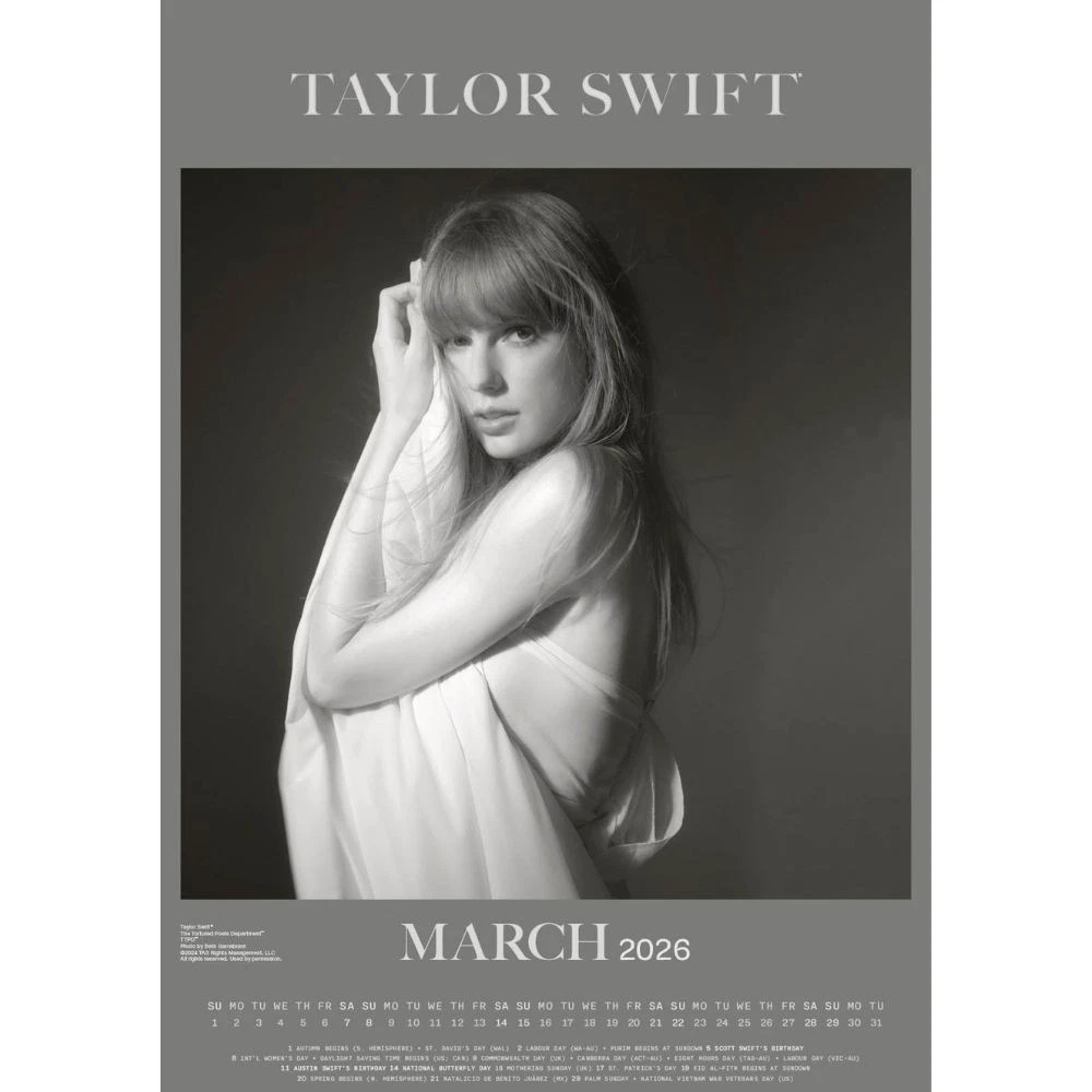 2026 Taylorr Swifts Vertical Wall Calendar A3 Month-to-View TTPD