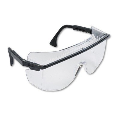 Honeywell Uvex? Astro OTG 3001 Wraparound Safety Glasses, Black Plastic Frame, C