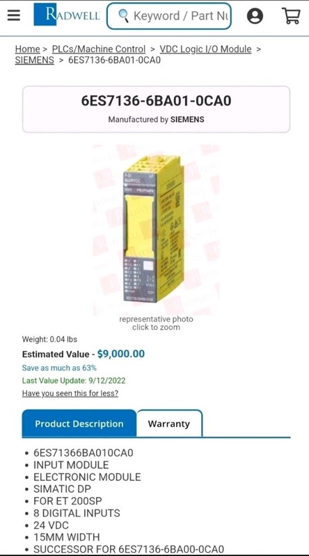 New 2022 Sealed Siemens 6ES7 136-6BA01-0CA0 6ES7136-6BA1-0CA0