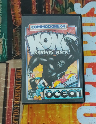 Kong Strikes Back (Ocean 1986) Commodore C 64 (Tape, Manual, Box) works 8-bit