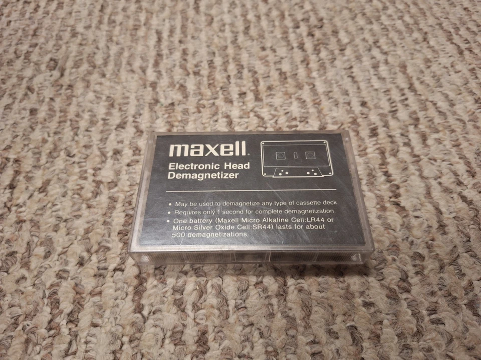 Desmagnetizador de cabezal electrónico Maxell HE-44 de colección con estuche  Foto 2 de 2