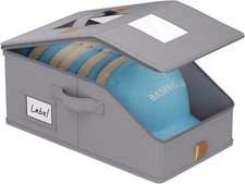 Hat Organizer for Baseball Caps Stackable Storage Bins With Clear Window Lid