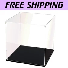 Clear Acrylic Display Case for Collectibles - 14x14x14 Inch - Elegant Showcase