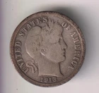 1913-P BARBER DIME 90% SILVER PHILADELPHIA 10¢ UNITED STATES AMERICA TEN CENTS