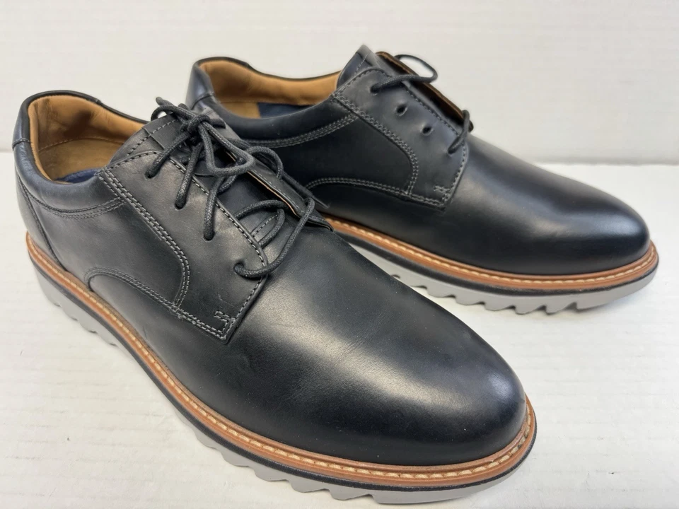 Zapato informal de vestir Johnston & Murphy Braydon para hombre punta lisa 9,5 ancho (negro) Foto 2 de 4