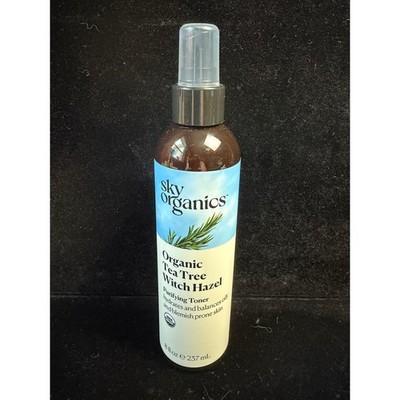 Sky Organics Organic Tea Tree Witch Hazel Purifying Toner 8oz Facial Mist Spray