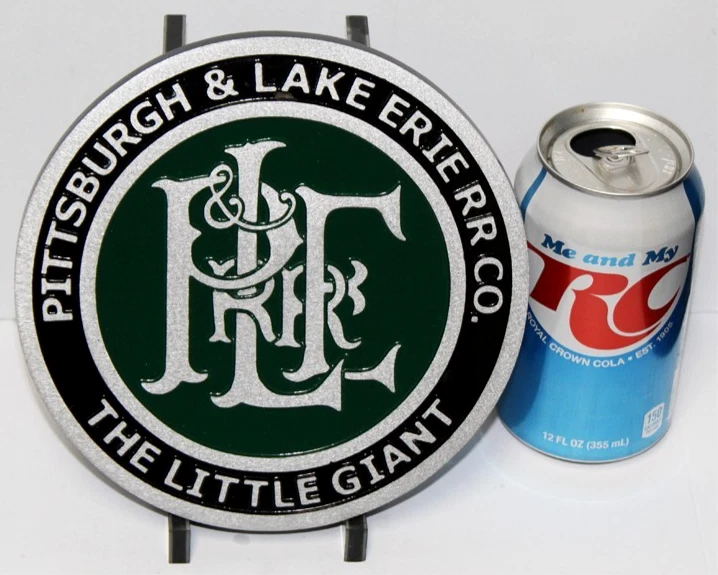 🔥 Placa de placa de señalización de aluminio fundido Pittsburgh & Lake Erie Railroad P&LE RR  Foto 2 de 4