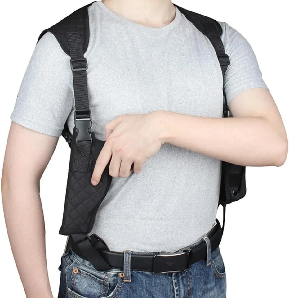 Baldman Shoulder Holster Adjustable Vertical Gun Holster with Double Magazine... - Image 4 of 4