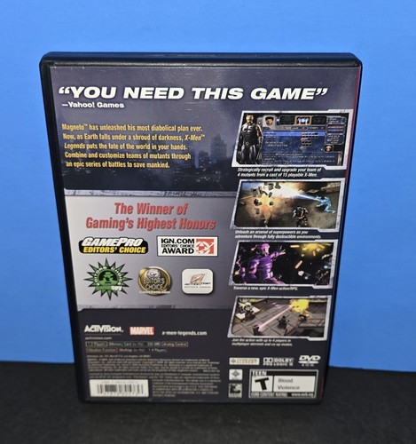 X-Men Legends PlayStation 2 PS2 Game CIB Complete Manual - Picture 2 of 7