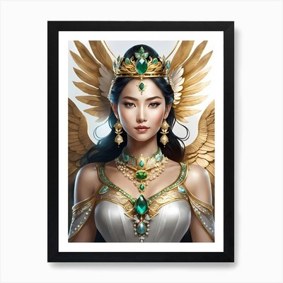 Beautiful Asian Goddess #3 Art Prin Framed Wall Art Poster Canvas Print Picture