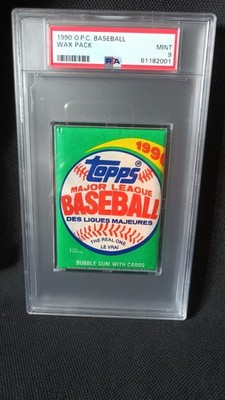 Topps Baseball Major League 1990 Wax Pack Booster Sealed PSA 9 [Cletius]