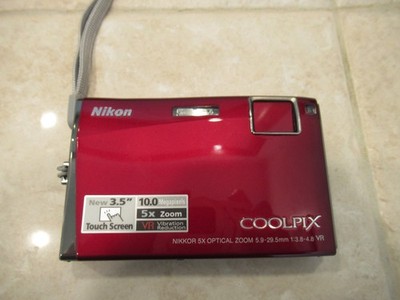 Nikon COOLPIX S60 10.0MP Digital Camera - Burgundy for sale online