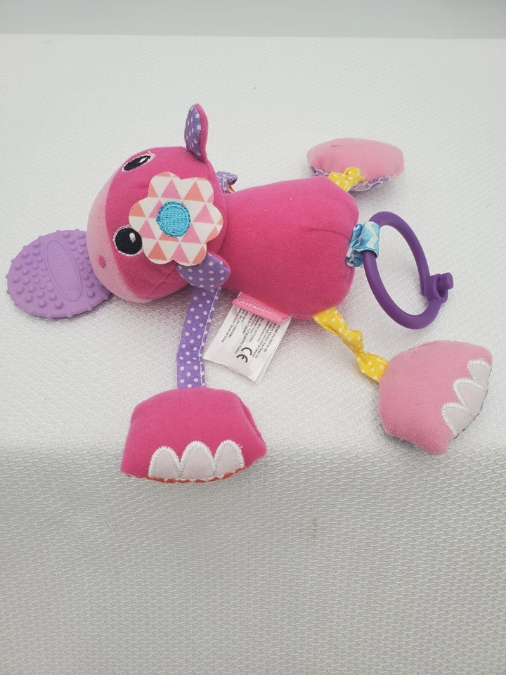 Infantino 2016 Rosa Bebé Dino Abeja Colmena Ondulado Sonajero Peluche Peluche 6” Foto 3 de 4
