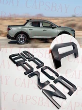 0.3IN Gloss Black RAISED TAILGATE LETTER INSERT FITS HYUNDAI SANTA CRUZ 2022 +