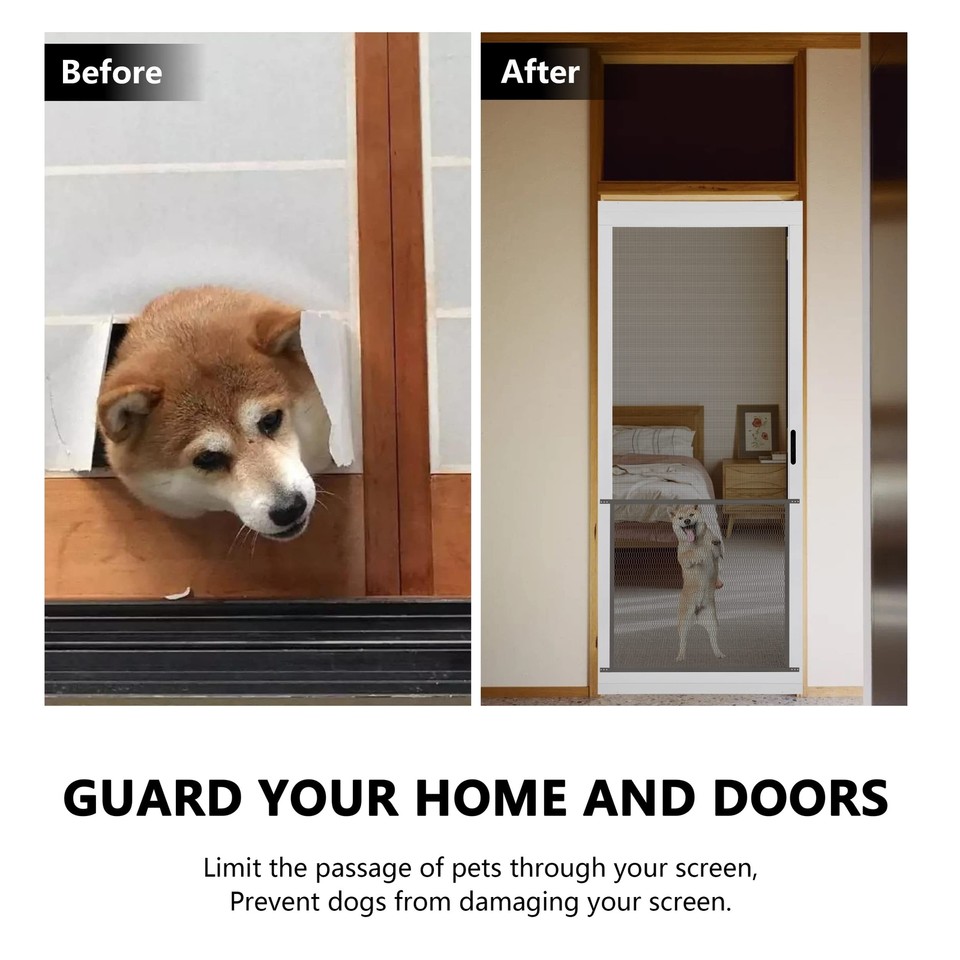 Guardian Steel Pet Grille Screen Door Protector for Dogs Pets Cats