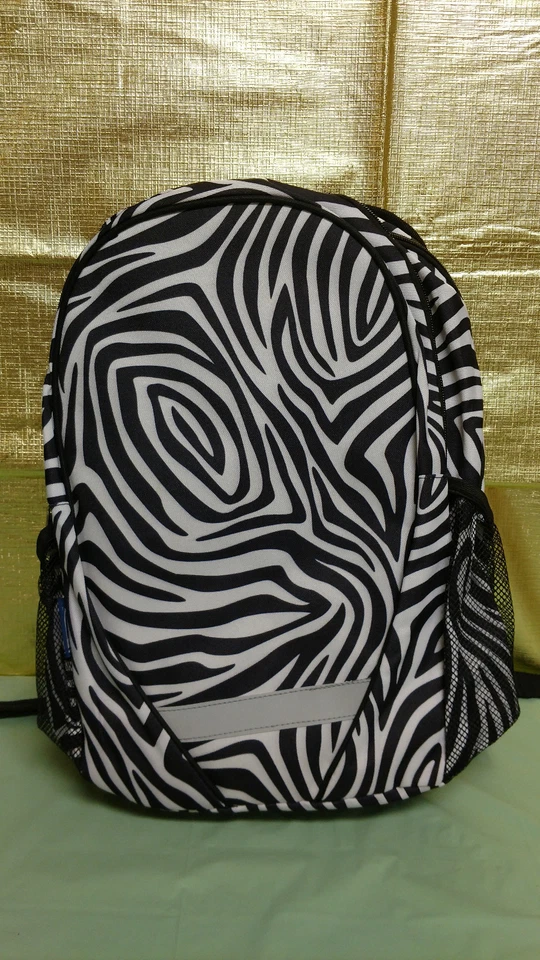 Girls Zebra Stripe Print Backpack Womens School Book Laptop Bag Kids Pack New — 第 2/4 张图片