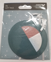 * Weihnachts - GeschenkanhäNger Rund 3Er Set Je 8 Cm GrüN