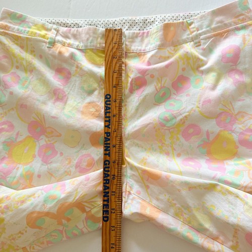 Talbots Floral Twill Slim Crop Hose Mid Rise Flat Front Stretch Hose Gr. 14 - Bild 6 von 9