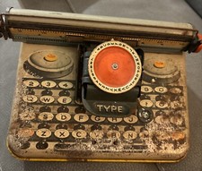 Vintage 1950s Berwin Superior Typewriter Tin Toy As Is Unique Dependable
