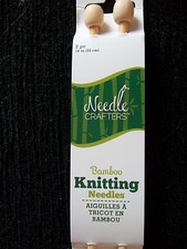 Needle Crafters single point knitting needles, bamboo, 14" long , 1 set