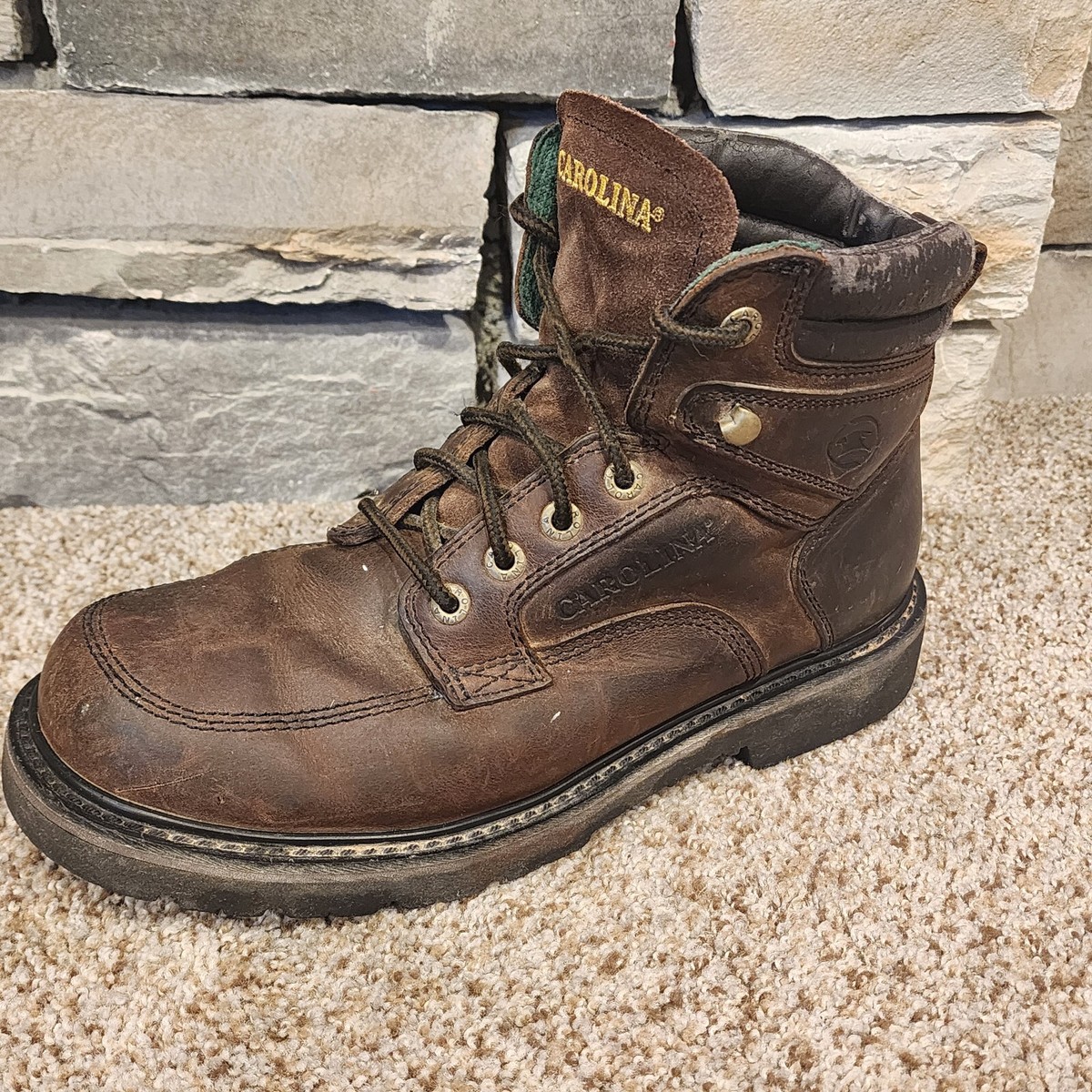 Carolina Waterproof Work Boots Brown Leather Safety Toe Lace Up Mens Carolina Men main image 4