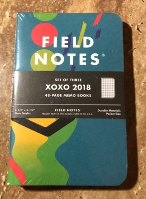 Field Notes XOXO Festival 2018 Edition New Sealed 3-Pack Memo Book Graph Paper