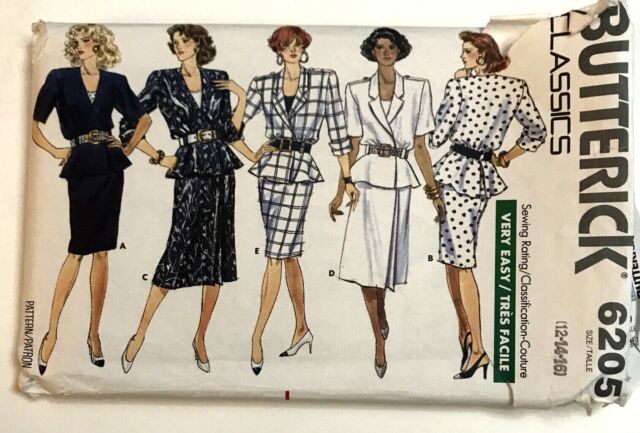 1988 Butterick Classics 2605 Missus Top Skirt Tank Top 12-14-16 UNCUT Pattern PU10865 1988 Butterick Classics 2605 Missus Top Skirt Tank Top 12-14-16 UNCUT Pattern PU10865