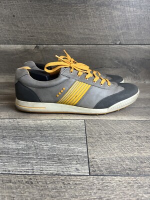 ECCO Golf Sneakers Men's US 13 Gray Leather Lace Up Oxfords Casual A6