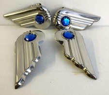 vintage Magna WINGO bicycle HUB CAPS set of 4 NEW BLUE reflectors