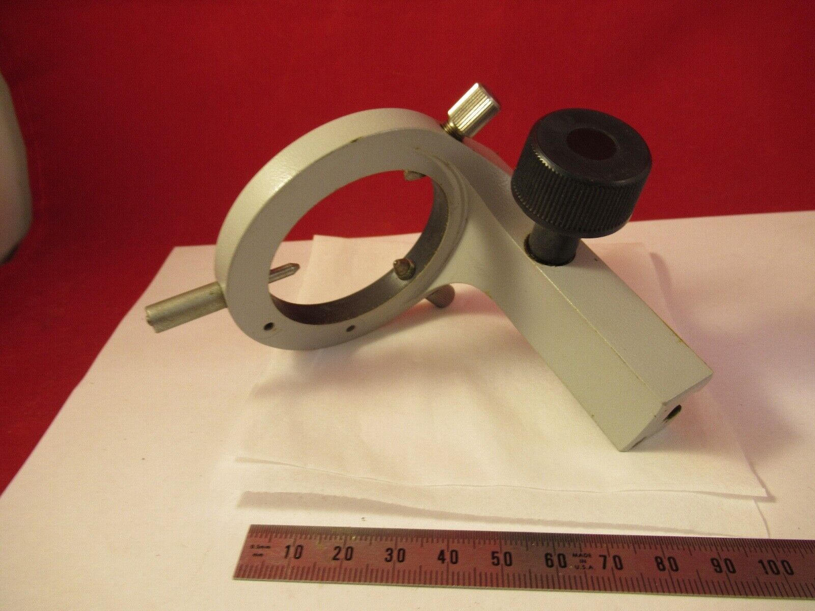 ZEISS Niemcy Mosiężny uchwyt na kondensator Część mikroskopu, jak pokazano na stronie Popularna, limitowana WYPRZEDAŻ