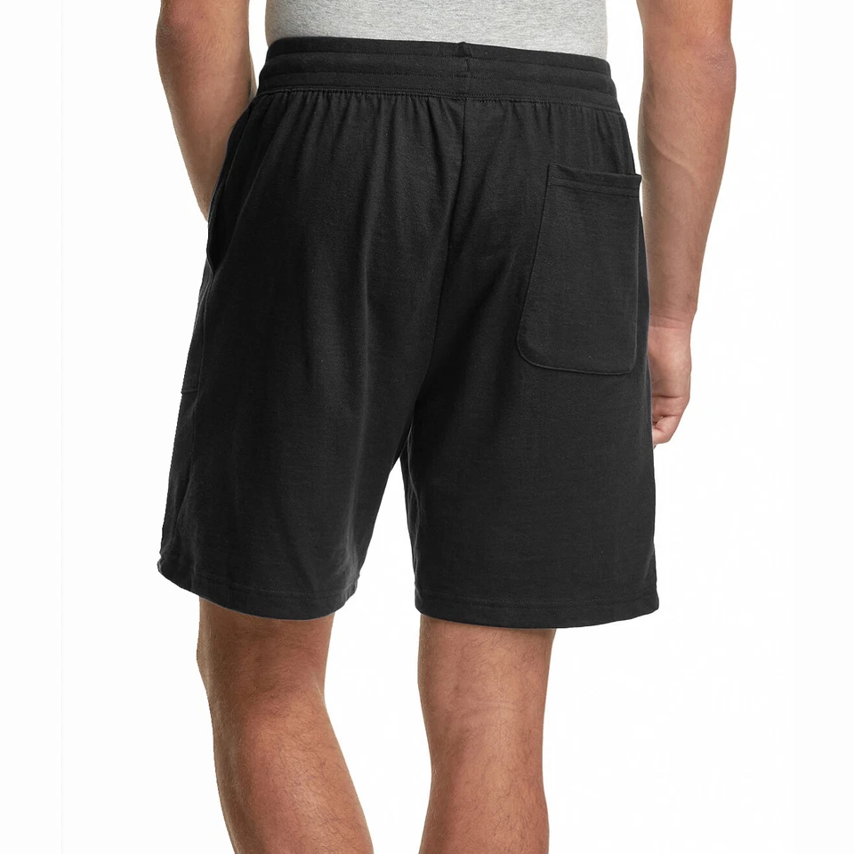 Pantalones Cortos Champion Jersey Para Hombre Peso Medio 7" Entrepierna Con Bolsillos para las Manos Atléticos Negros Foto 2 de 4