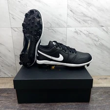 Jordan 1 Retro MCS Low Black-White Baseball Cleats CJ8524-011 Men's Size 10