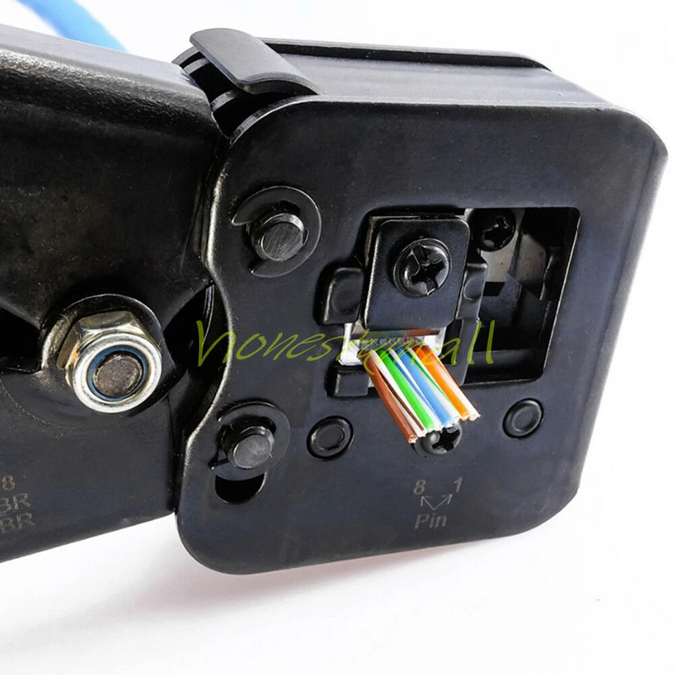 RJ45 Crimpwerkzeug Crimpung Kabel Abisolierzange Pressen Line Klemme Zange - Bild 3 von 4