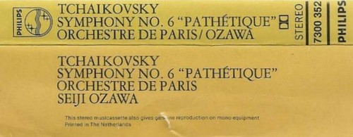Tchaikovsky Symphony No.6 Pathetique CASSETTE ALBUM Seiji Ozawa Orch De Paris - Picture 4 of 12