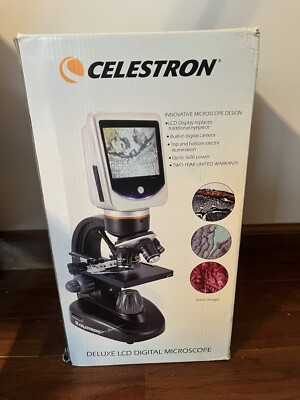 Celestron LCD Deluxe Digital Microscope With Celestron 100 Prepared Slides!