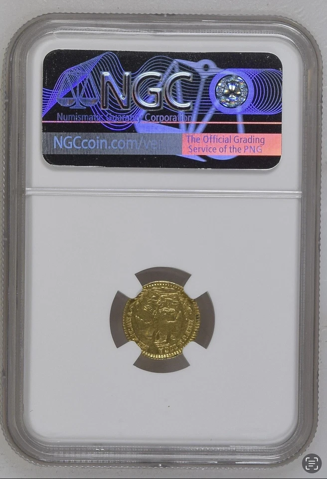 1857GO PF MEXICO 1/2 ESCUDO AU DETAILS “SPECIAL LABEL” - Image 4 of 4