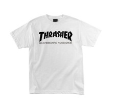 Thrasher SKATE MAG White Black Screenprint Logo Standard Fit S/S Men's T-Shirt