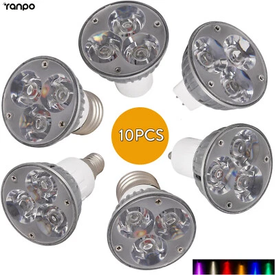 10X Bunte E27 E14 GU10 MR16 Dimmbare LED-Strahler Strahler Glühbirnen Lampe - Bild 1 von 4