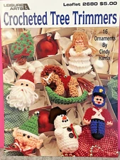 Leisure Arts  2680 TREE TRIMMERS crochet 16pg booklet 16 Christmas Ornament 1995